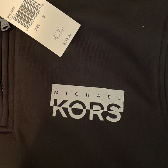 Michael Kors Half Zip Up Sweatshirt jacket top quarter zip long sleeve relaxed - Picture 8 of 8